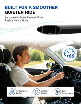 wonderdriver bars carrying a rooftop cargo box illustrating extra storage for family trips