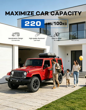wonderdriver mounted on Jeep Wrangler showing stable roof platform for racks and boxes