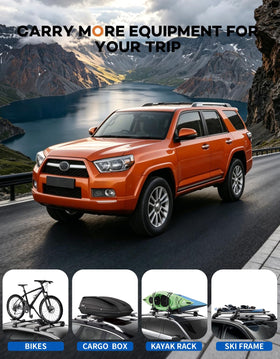 wonderdriver roofbox loaded showing capacity and scale on 4Runner roof