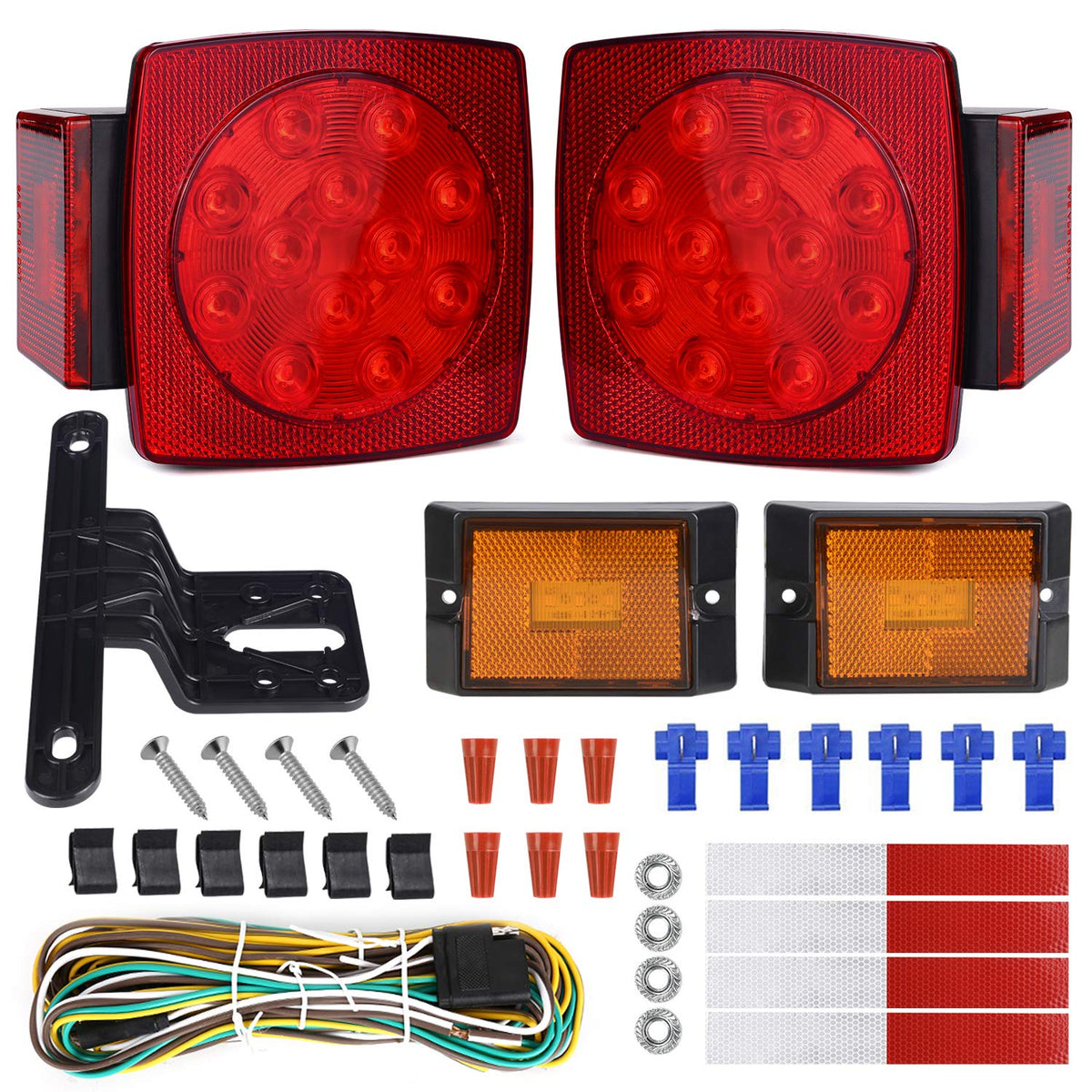 WoneNice front tail light showing bright LEDs and durable housing for improved visibility
