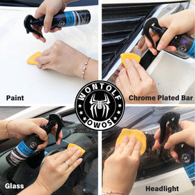 Wontolf ceramic spray bottle highlighting protective finish and hydrophobic gloss
