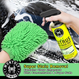 Wontolf foam gun close-up with adjustable dial for tailored foam output