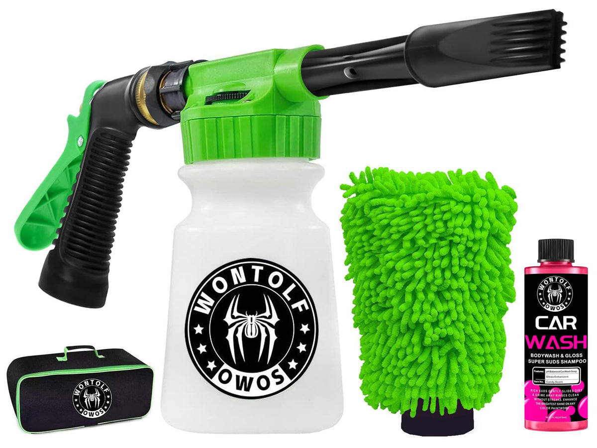 Wontolf foam gun front view showing durable build and easy grip
