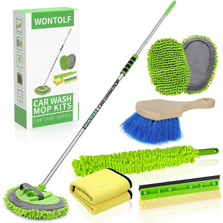 Wontolf front kit overview showing complete cleaning set and benefits