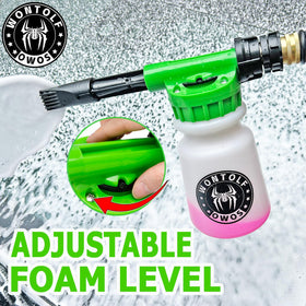 Wontolf kit in use during outdoor wash delivering easy foam cleaning