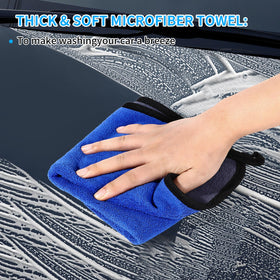 Wontolf microfiber towels folded to show lint-free, scratch-safe polishing