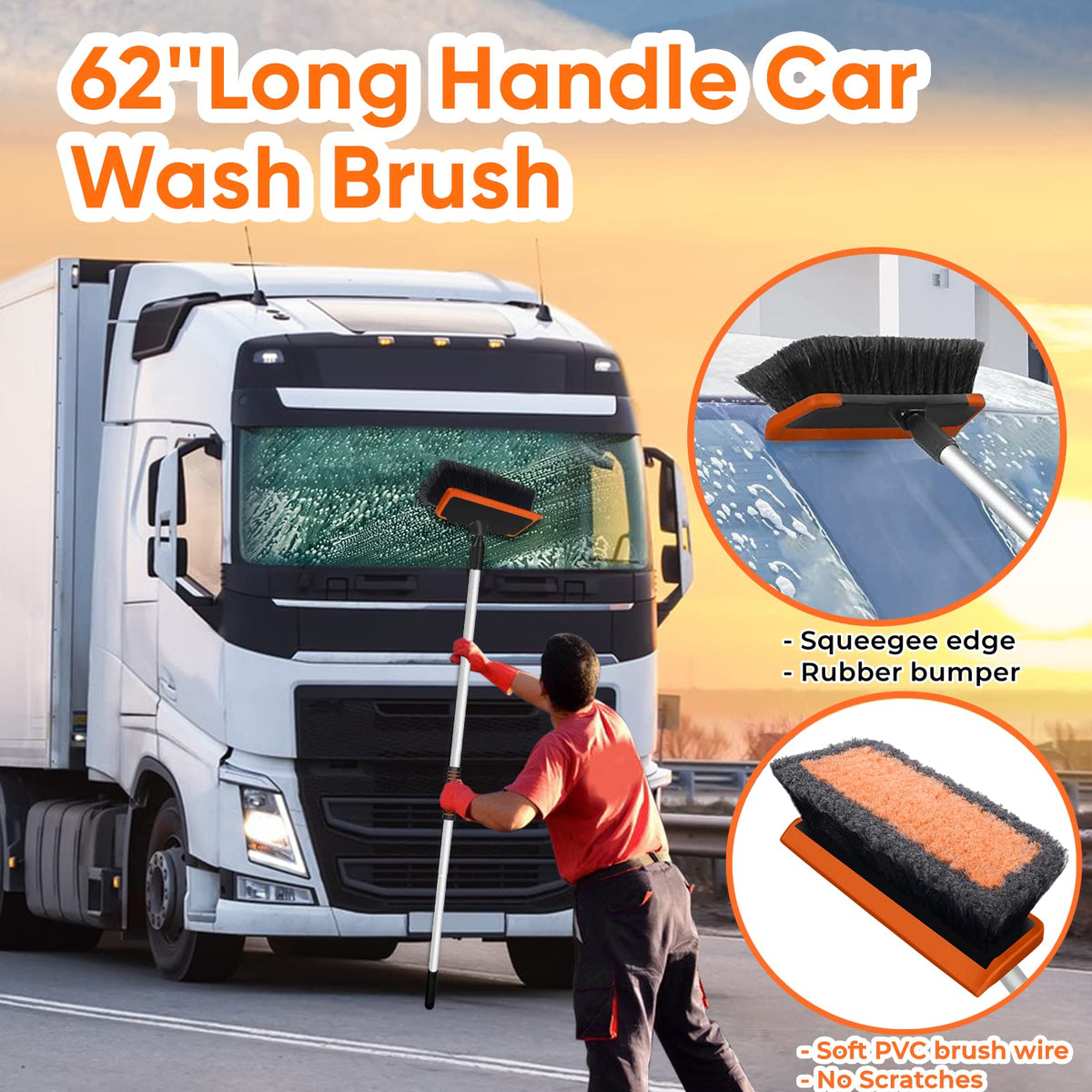 Wontolf rubber squeegee blade detail clearing water for streak-free glass