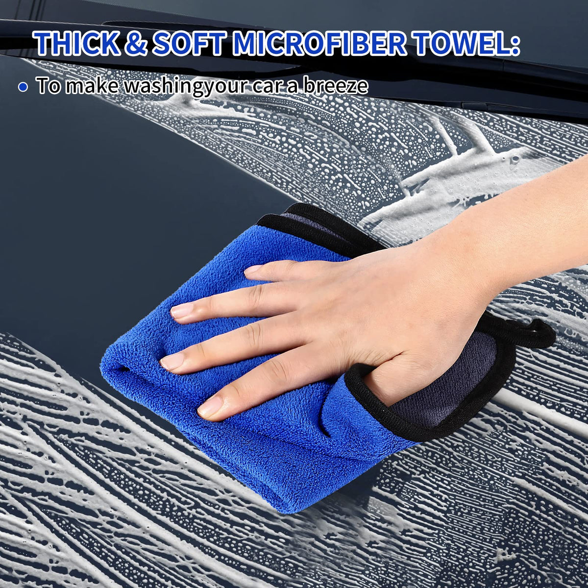 Wontolf windshield squeegee in use clearing water for better visibility