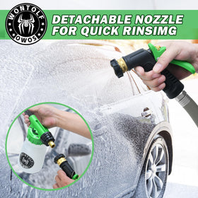 Wontolf wheel brush detail view removing grime from tight lug areas
