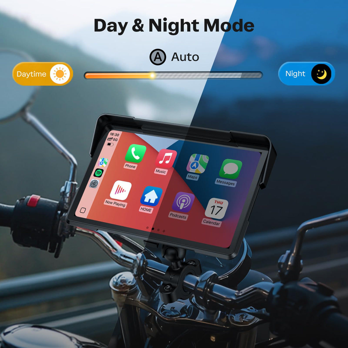 WonVon in use on handlebars providing easy navigation and hands-free benefit