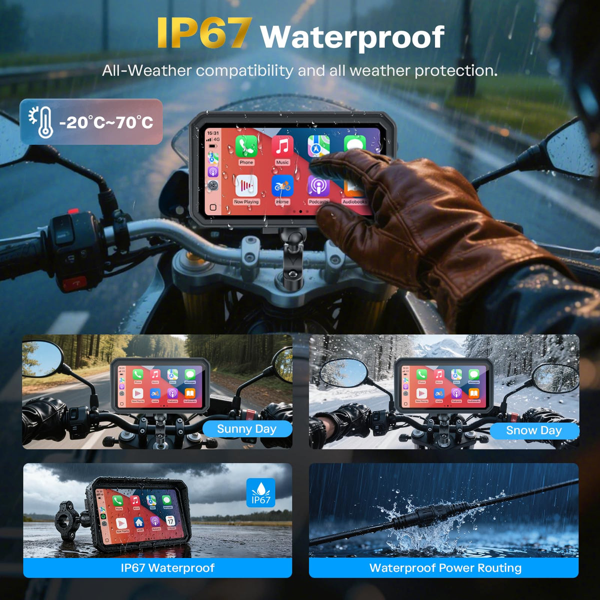 WonVon waterproof seal demo protecting electronics from rain