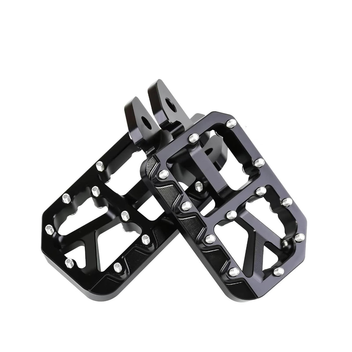 Woodniu Racein front view foot peg showing wider platform and improved stability
