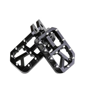 Woodniu Racein front view foot peg showing wider platform and improved stability