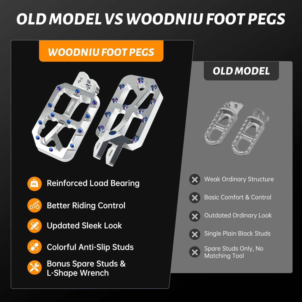 Woodniu Racein side profile mounted on bike demonstrating improved rider stability