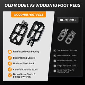 Woodniu Racein side profile highlighting widened platform for better rider balance