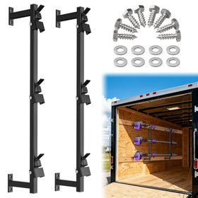 WooFog front view of trimmer rack showing neat three-tool organization and space savings
