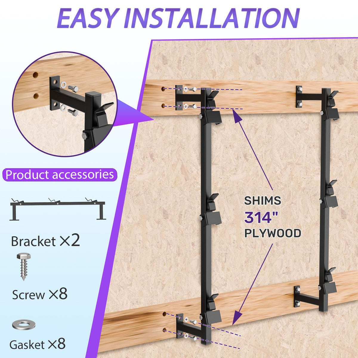 WooFog lifestyle shot of rack in enclosed trailer emphasizing professional transport protection