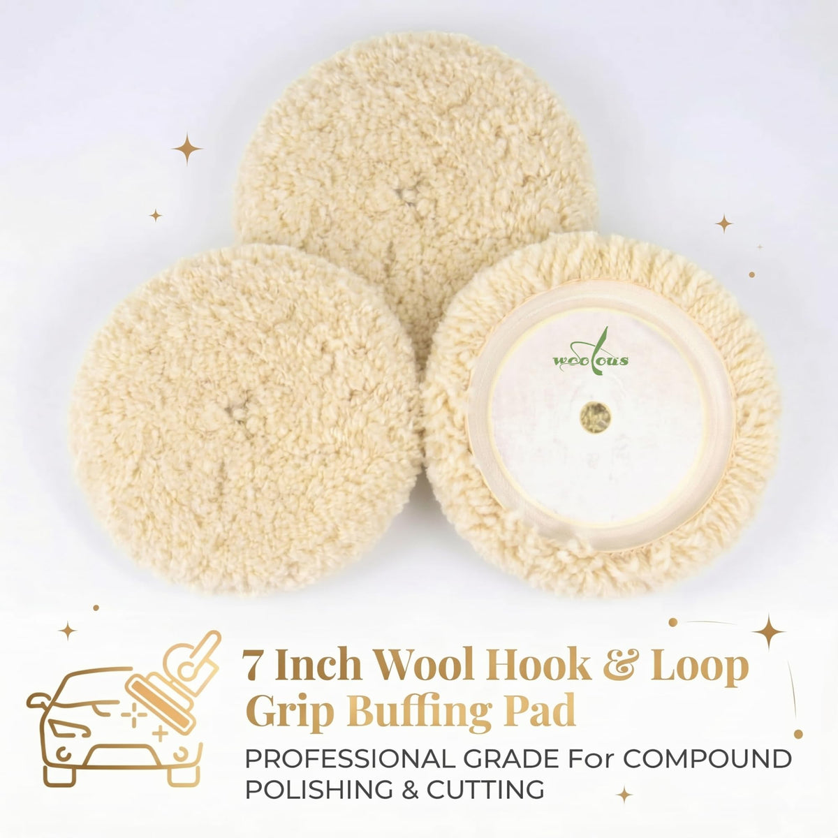 Woolous hook-and-loop backing view demonstrating secure attachment benefit