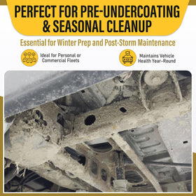 woolwax before-and-after on truck illustrating salt removal and surface protection