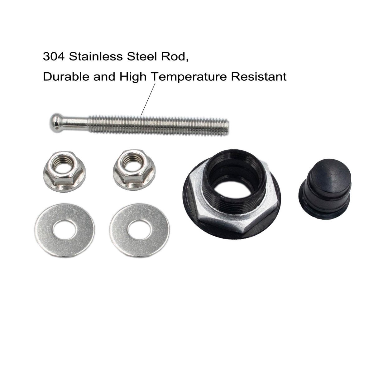 Woopeey close-up stainless steel rod detail highlighting corrosion resistance