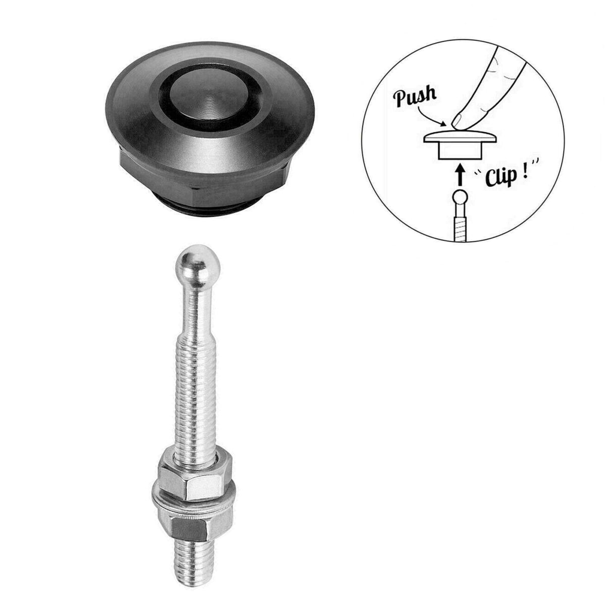 Woopeey size scale next to ruler indicating the 1.25 inch rod diameter