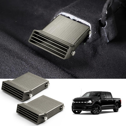 Woorhive installed under-seat vent extenders showing improved rear airflow and comfort