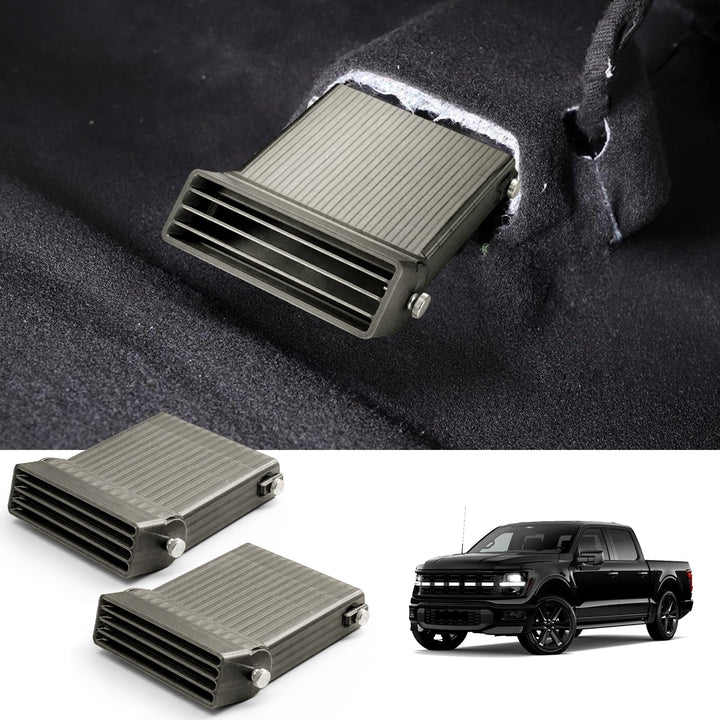 Woorhive installed under-seat vent extenders showing improved rear airflow and comfort