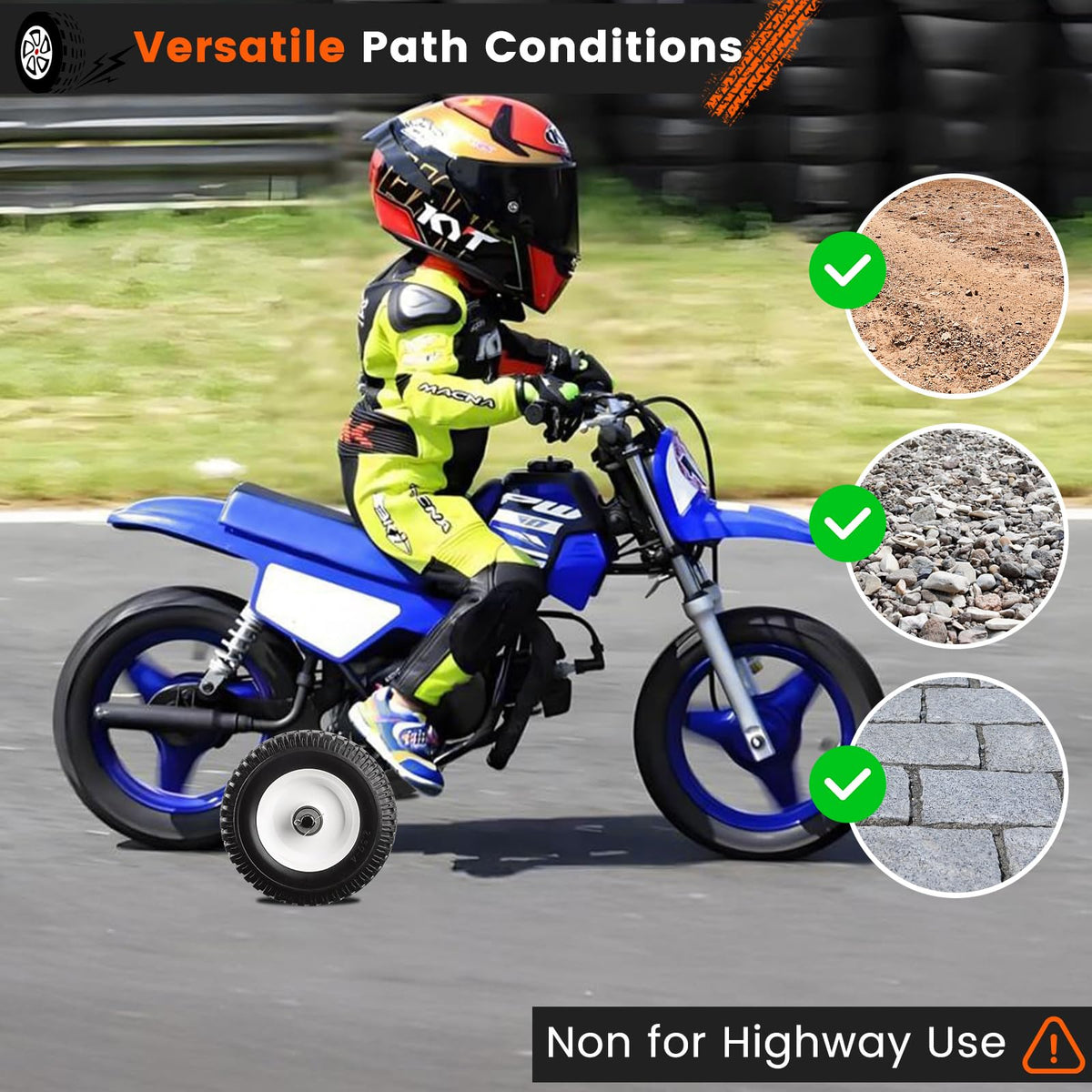 Worcest kit beside a child helmet showing compact size and right-scale for young riders