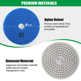WORKEASE close-up of diamond-resin segments revealing grit texture and wear resistance