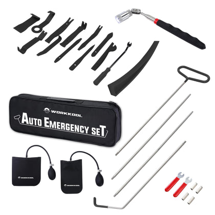 WORKKOOL front packaging showing full 26-piece kit and organizer for quick access