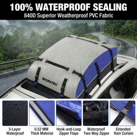 WORKPRO anti-slip mat and hooks detail demonstrating secure, scratch-free mounting