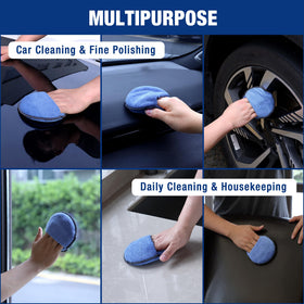 WORKPRO pads used on dashboard showing gentle safe interior cleaning