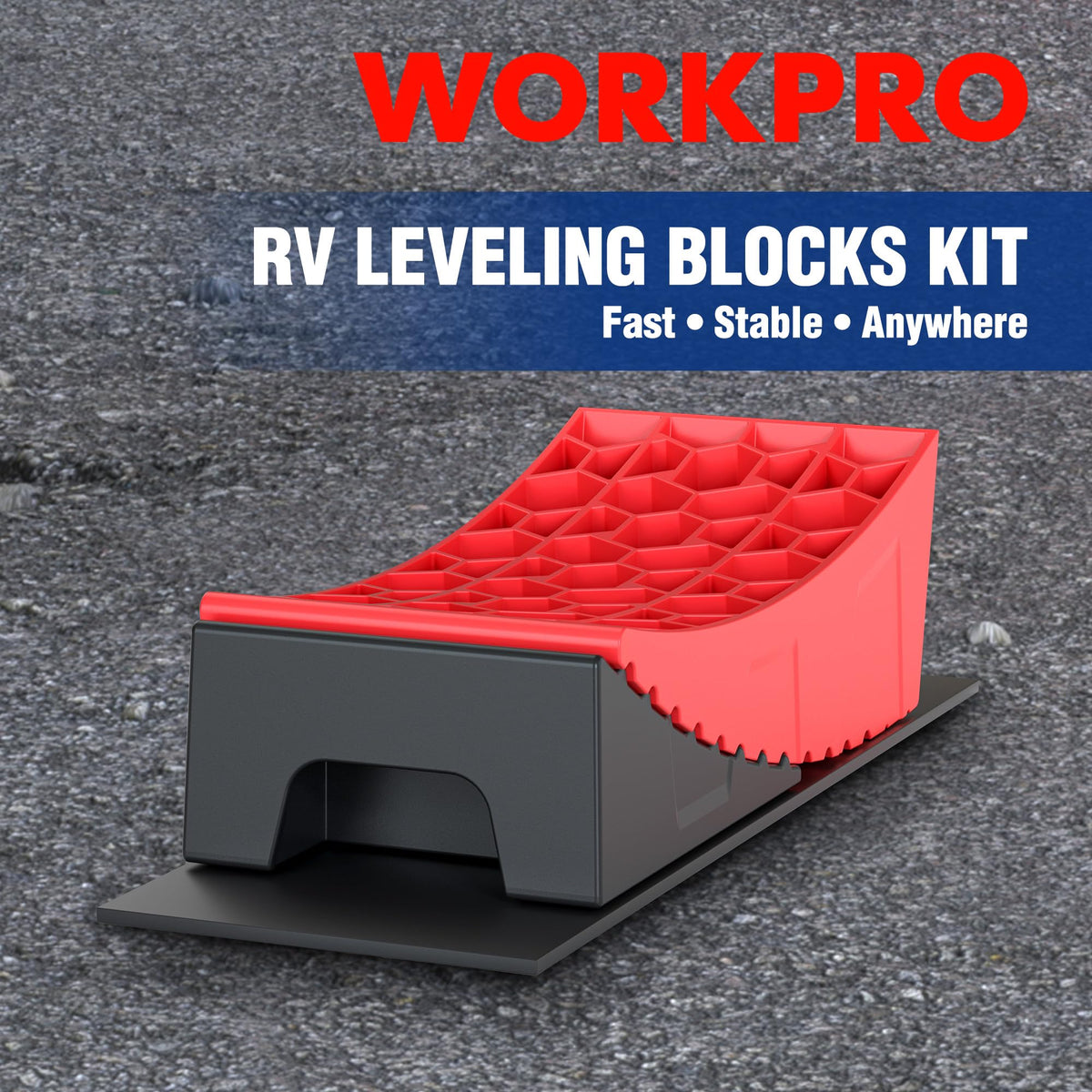 WORKPRO close-up of dual-layer block showing durable build for stable support