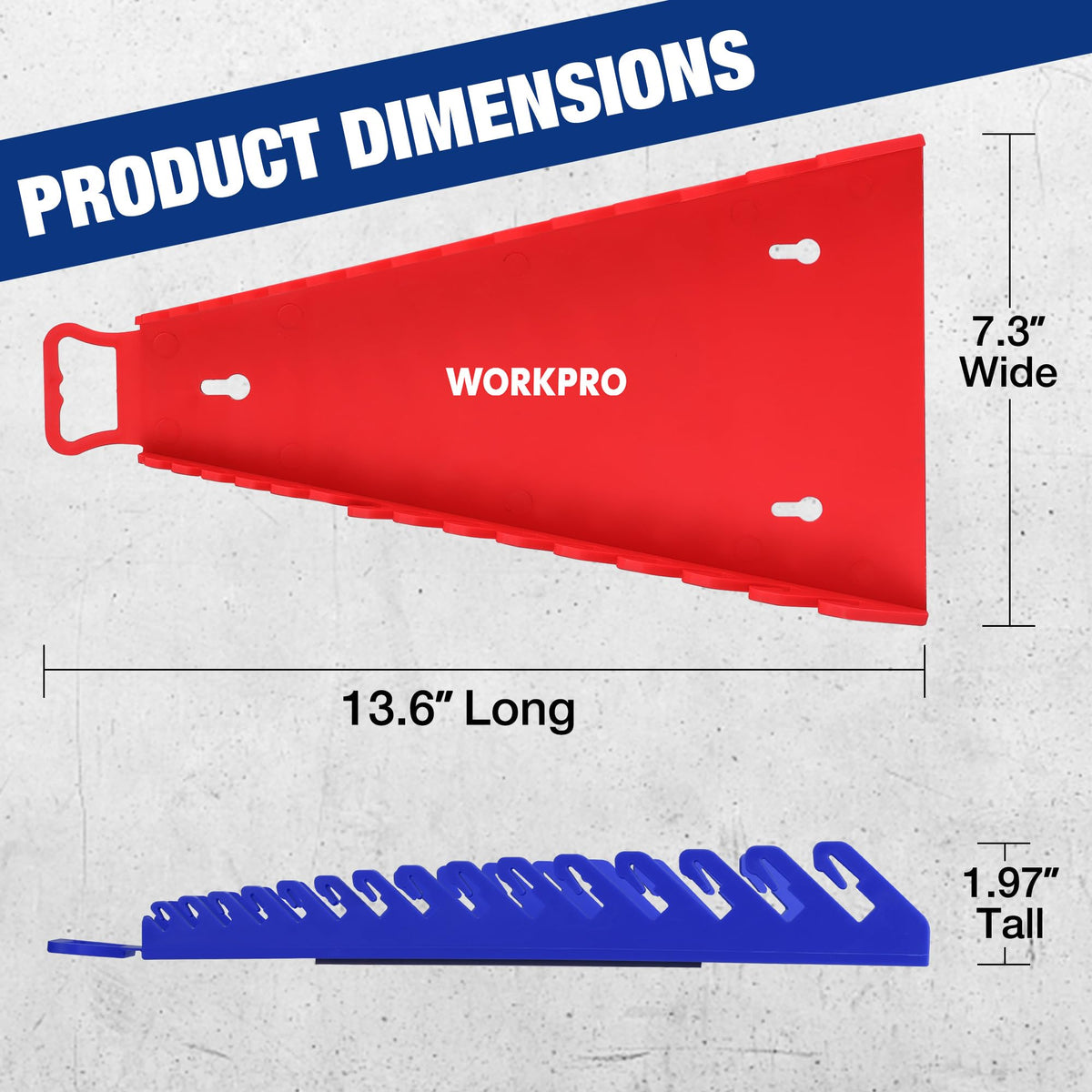 WORKPRO close-up of slot and TPE grip that protects wrench finishes and prevents slipping