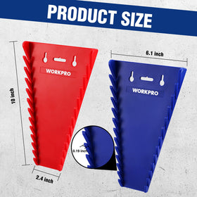 WORKPRO red and blue organizers side-by-side for easy SAE and metric separation
