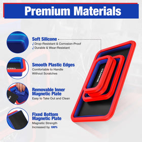 WORKPRO magnet underside detail demonstrating double-sided magnetic attachment
