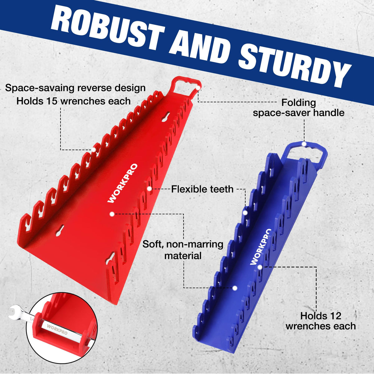 WORKPRO foldable handle shown being carried for easy transport between job sites