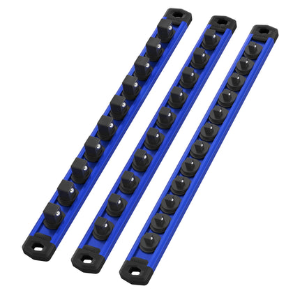 WORKPRO front view of three socket rails showing neat organization benefit