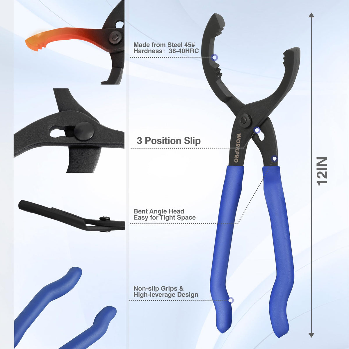 WORKPRO flexible funnel rolled flat for compact storage and quick deployment