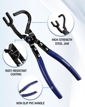 WORKPRO jaw opening with ruler showing 2.52 inch capacity for compatibility