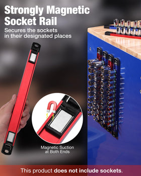 WORKPRO magnetic back attachment on steel surface offering secure placement