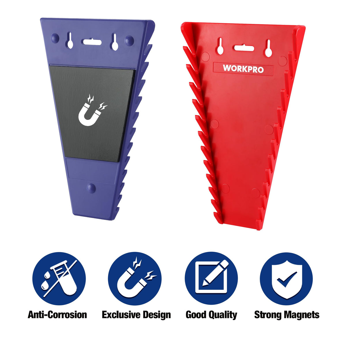 WORKPRO organizer magnetically attached to tool chest side for secure mounting