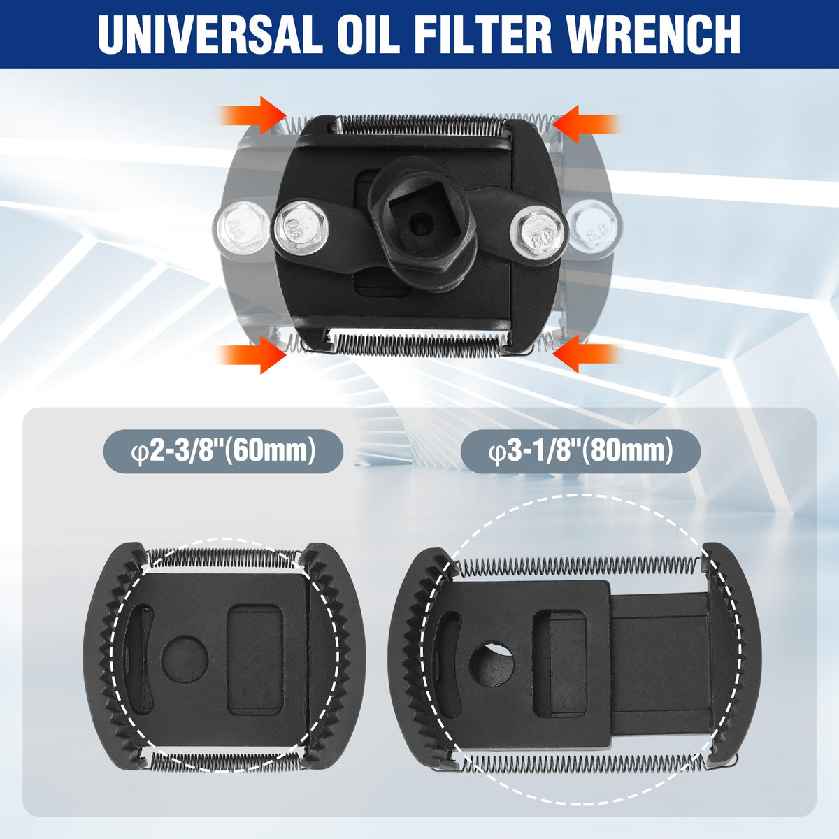 WORKPRO close-up of multi-tooth grip demonstrating secure filter bite