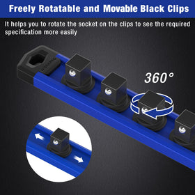 WORKPRO rail attached to toolbox side showing space-saving storage benefit
