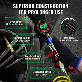 WORKPRO rubber overmold grip detail illustrating drop protection