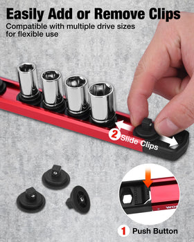WORKPRO screwdrivers stored on rail inside drawer improving drawer organization