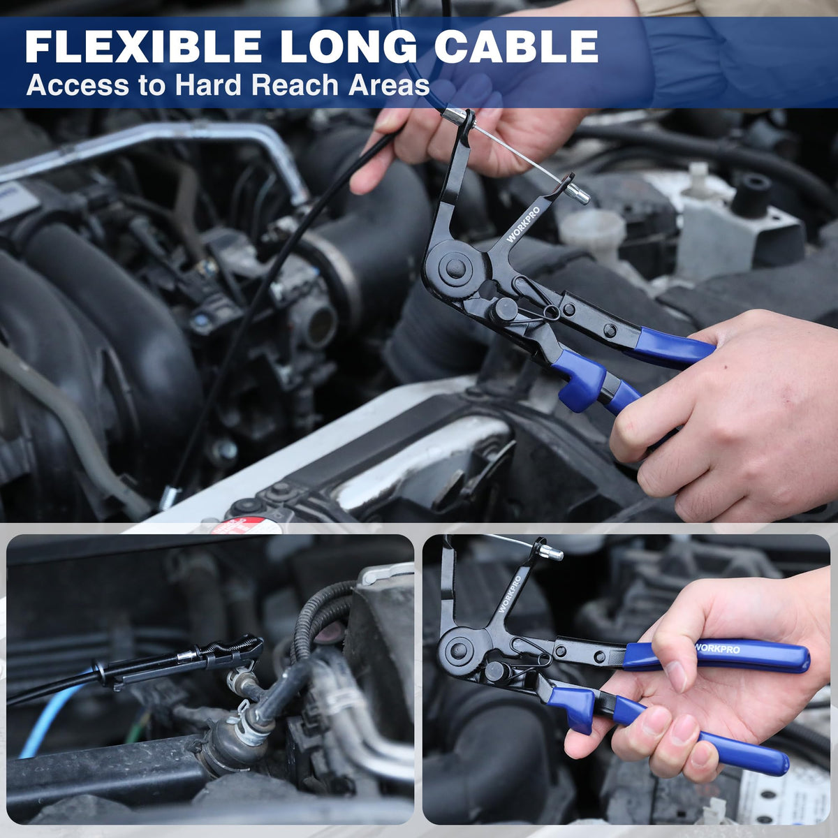 WORKPRO pliers next to ruler for clear scale and sizing