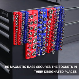 WORKPRO sockets seated in holders illustrating secure magnetic retention