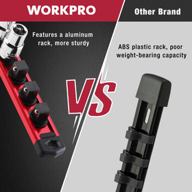 WORKPRO sockets mounted in drawer for neat storage and fast selection