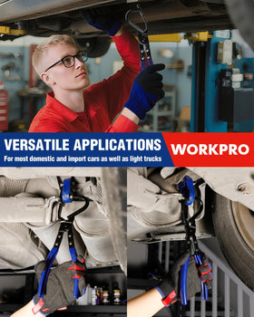 WORKPRO tool in use removing an exhaust hanger for faster repairs